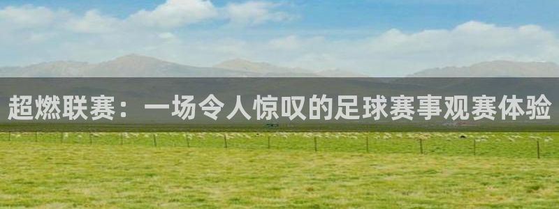 超燃联赛：一场令人惊叹的足球赛事观赛体验