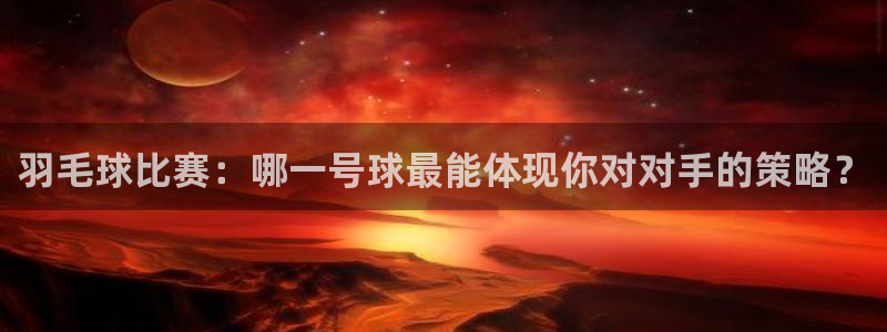 羽毛球比赛：哪一号球最能体现你对对手的策略？